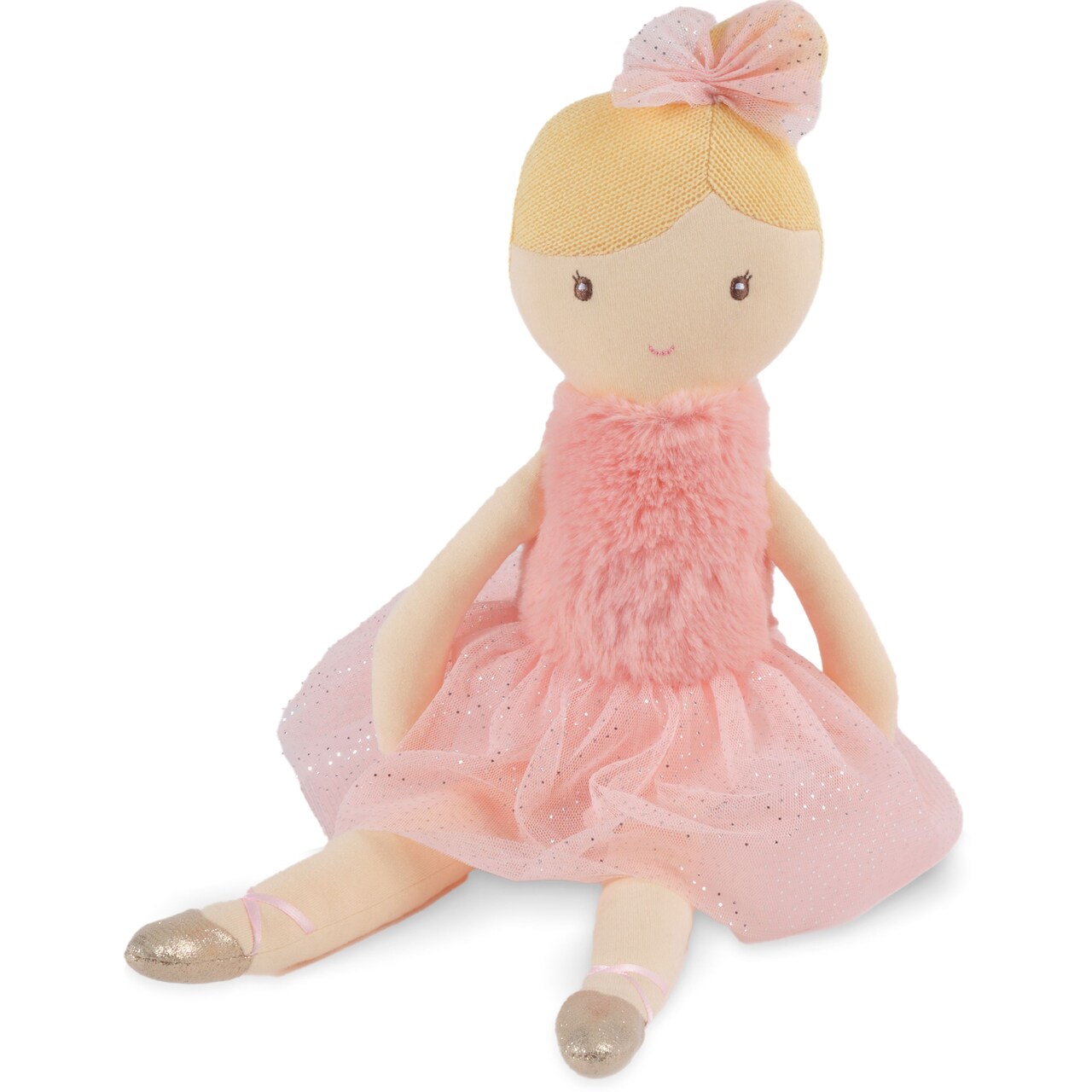 Bearington Collection Lil' Ballerina Blonde 16.5 In Doll - Plush Dolls for Girls - Toys, For Ages 0-14